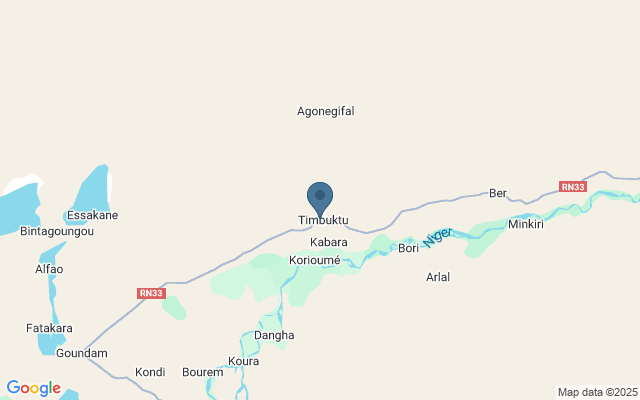 Kaart met locatie Djinguerber-moskee